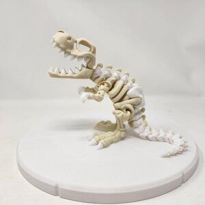 3D Printed Flexi Factory Articulated Tyrannosaurus Rex Dinosaur Skeleton 5" x 9"